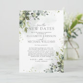 Rett der beiden neuen Termine Hochzeitsverzögerung Save The Date (Stehend Vorderseite)
