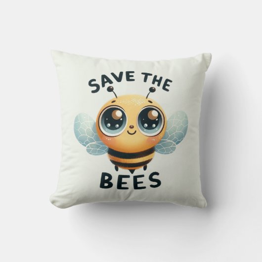 Rett der Bienen - Adorable Bee Cushion Kissen (Vorderseite)
