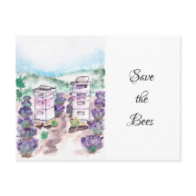 Rett der Bienen-Aquarellkarte