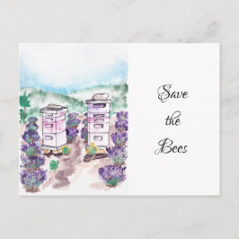 Rett der Bienen-Aquarellkarte Postkarte