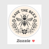 Rett der Bienen Aufkleber (Blatt)