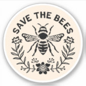 Rett der Bienen Aufkleber (Vorderseite)