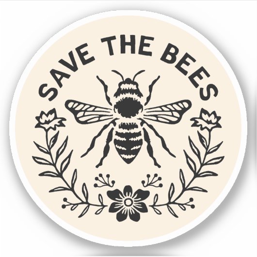 Rett der Bienen Aufkleber (Vorderseite)