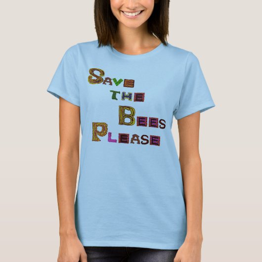 Rett der Bienen Bitte Funky Style T-Shirt (Vorderseite)