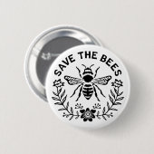 Rett der Bienen Button (Vorne & Hinten)