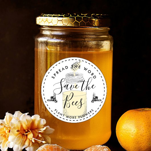 Rett der Bienen fügen Sie Ihr eigenes Angebot Runder Aufkleber