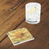 Rett der Bienen Gelben Dahlia Steinuntersetzer