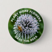 Rett der Bienen Globe Thistle Floral Button (Vorderseite)