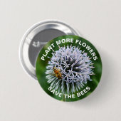 Rett der Bienen Globe Thistle Floral Button (Vorne & Hinten)