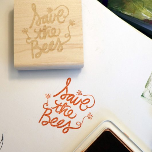 Rett der Bienen Gummistempel