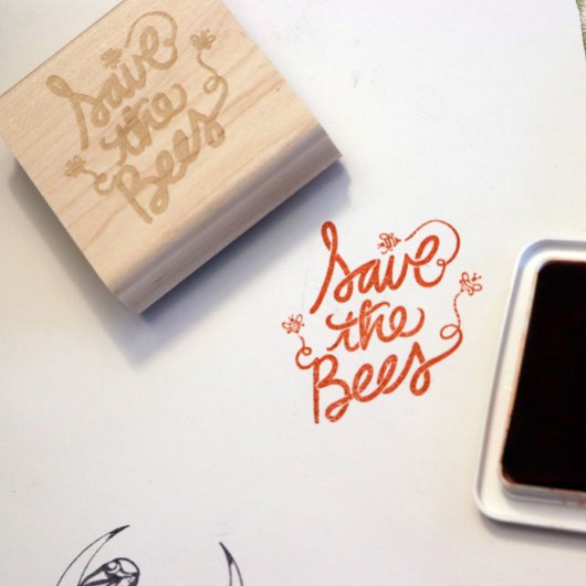 Rett der Bienen Gummistempel