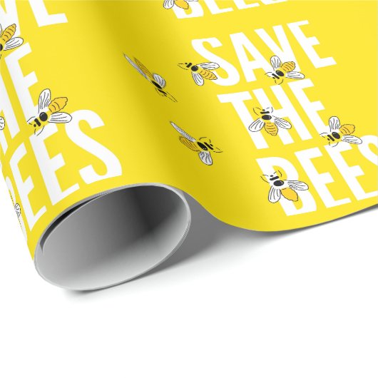 Rett der Bienen-HONEYCOMB-Honigtopf Geschenkpapier (Rolleneckpunkt)