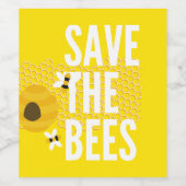 Rett der Bienen-HONEYCOMB-Honigtopf Weinetikett (Einzelnes Label)