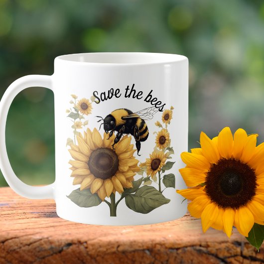 Rett der Bienen Hummeln & Sonnenblumen Kaffeetasse