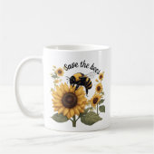 Rett der Bienen Hummeln & Sonnenblumen Kaffeetasse (Links)