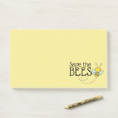 Rett der Bienen-Nachhinweise Post-it Klebezettel (Auf Schreibtisch)