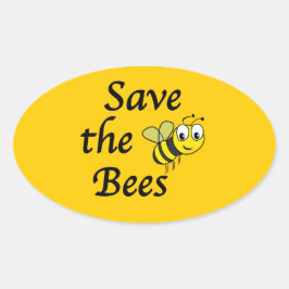 Rett der Bienen Ovaler Aufkleber