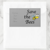 Rett der Bienen Rechteckiger Aufkleber (Tasche)