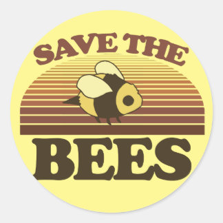 Rett der Bienen Runder Aufkleber