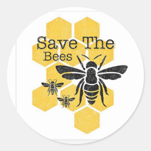 Rett der Bienen Runder Aufkleber