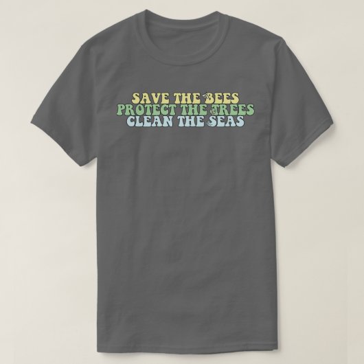 Rett der Bienen Schützen Sie die Bäume säubern die T-Shirt (Design vorne)