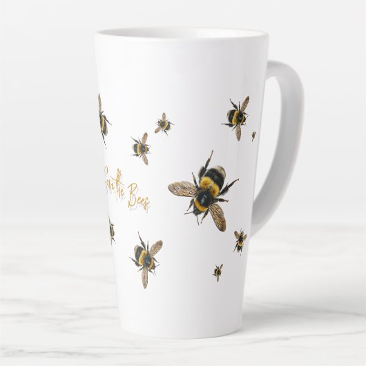 Rett der Bienen Tall Custom Milchtasse (Rechte Ecke)