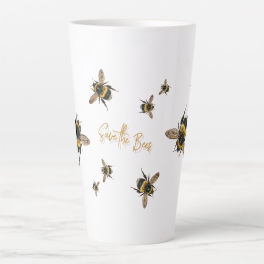Rett der Bienen Tall Custom Milchtasse (Vorderseite)