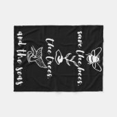 Rett der Bienen und der Meeresumwelt Fleecedecke (Vorderseite (Horizontal))
