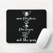 Rett der Bienen und der Meeresumwelt Mousepad (Mit Mouse)