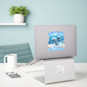 Rett der Chubby Mermaids Manatees Aufkleber (Laptop auf Schreibtisch)