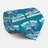 Rett der Chubby Mermaids Manatees Krawatte (Gerollt)