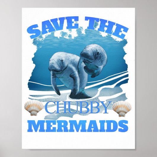Rett der Chubby Mermaids Manatees Poster (Vorne)