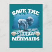 Rett der Chubby Mermaids Manatees Postkarte (Vorderseite)