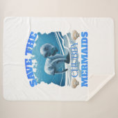 Rett der Chubby Mermaids Manatees Sherpadecke (Vorderseite (Horizontal))