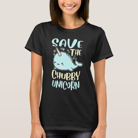 Rett der Chubby Unicorn Narwhal T-Shirt (Vorderseite)