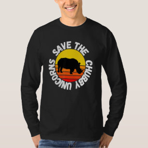 Rett der Chubby Unicorns farbenfrohe Rhino T-Shirt