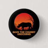 Rett der Chubby Unicorns Fat Rhino Button (Vorderseite)