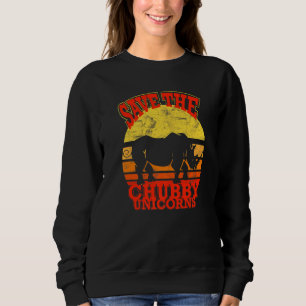 Rett der Chubby Unicorns Retro I Vintag I Rhino Sweatshirt