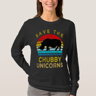 Rett der Chubby Unicorns Retro Style Rhino 2 T-Shirt
