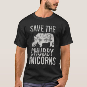 RETT DER CHUBBY UNICORNS Rhino Men Vintag G T-Shirt