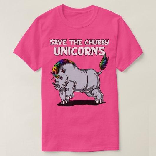 Rett der Chubby Unicorns Rhino T-Shirt (Design vorne)
