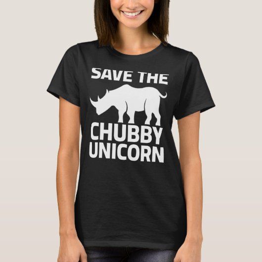 Rett der Chubby Unicorns Rhino T-Shirt (Vorderseite)