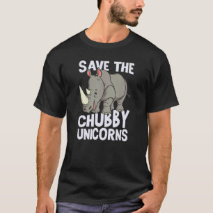 Rett der Chubby Unicorns Rhino Vintag 3 T-Shirt