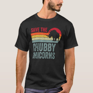 Rett der Chubby Unicorns Rhinoceros Tierrechte T-Shirt