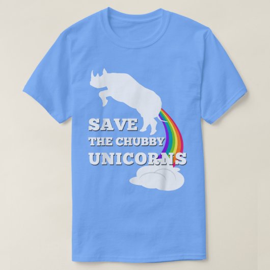 Rett der Chubby Unicorns T Men T-Shirt (Design vorne)