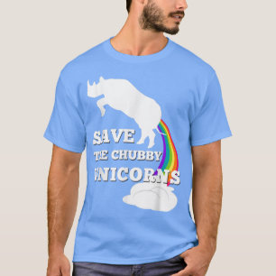 Rett der Chubby Unicorns T Men T-Shirt