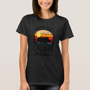 Rett der Chubby Unicorns Vintag Rhino Animal Rig T-Shirt