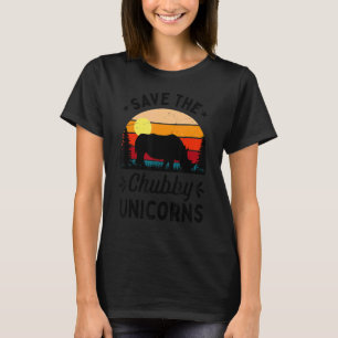 Rett der Chubby Unicorns Vintag Rhino Animal Rig T-Shirt