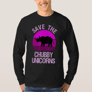 Rett der Chubby Unicorns Vintage Farben gestört T-Shirt