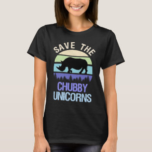 Rett der Chubby Unicorns Vintage Farben gestört T-Shirt